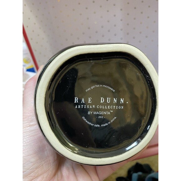 Rae Dunn Artisan Collection NOT TODAY, CUPID Black w/Pink Interior Mug Valentine - Picture 6 of 7